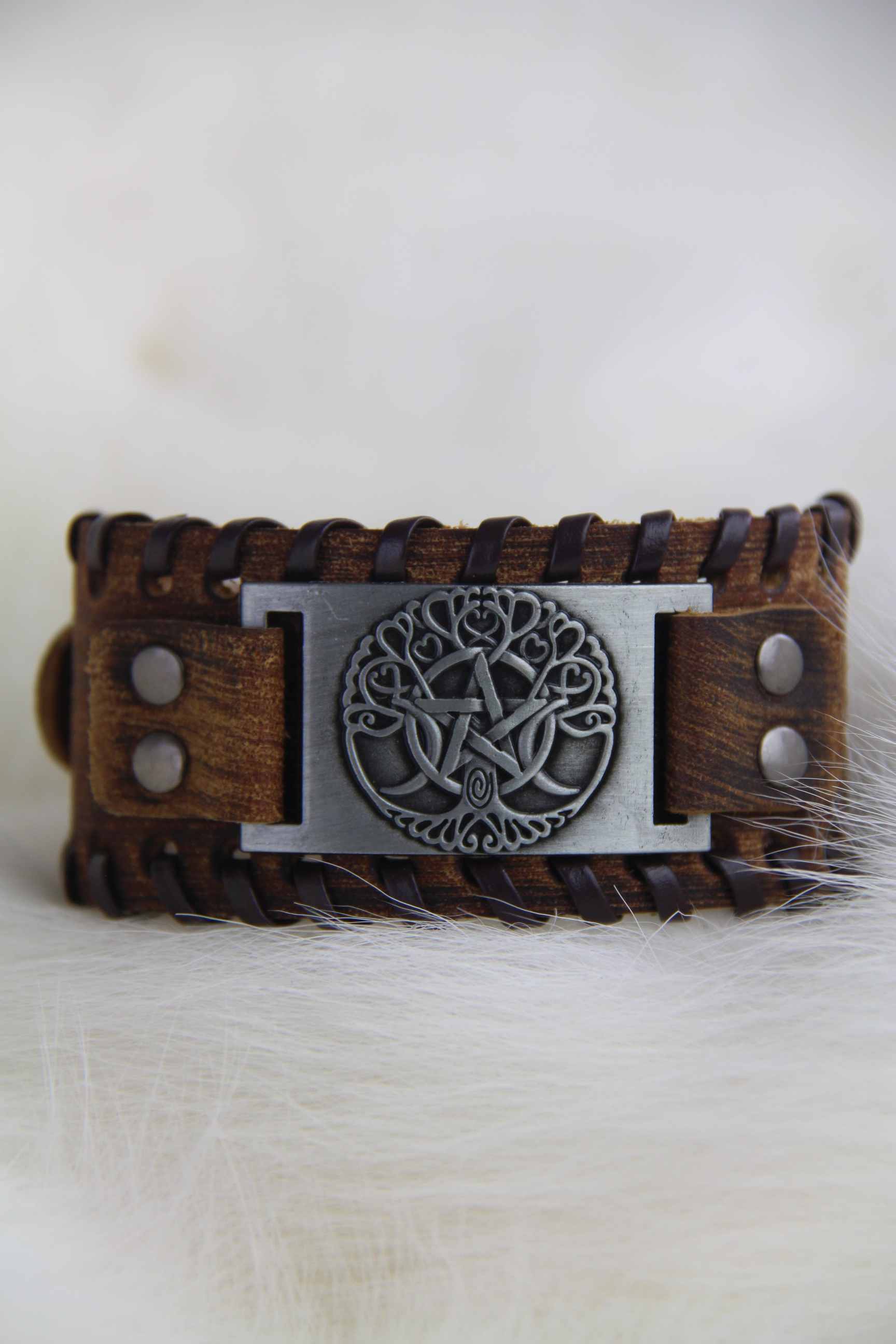 The Pentagram Tree of Life Bracelet Detail