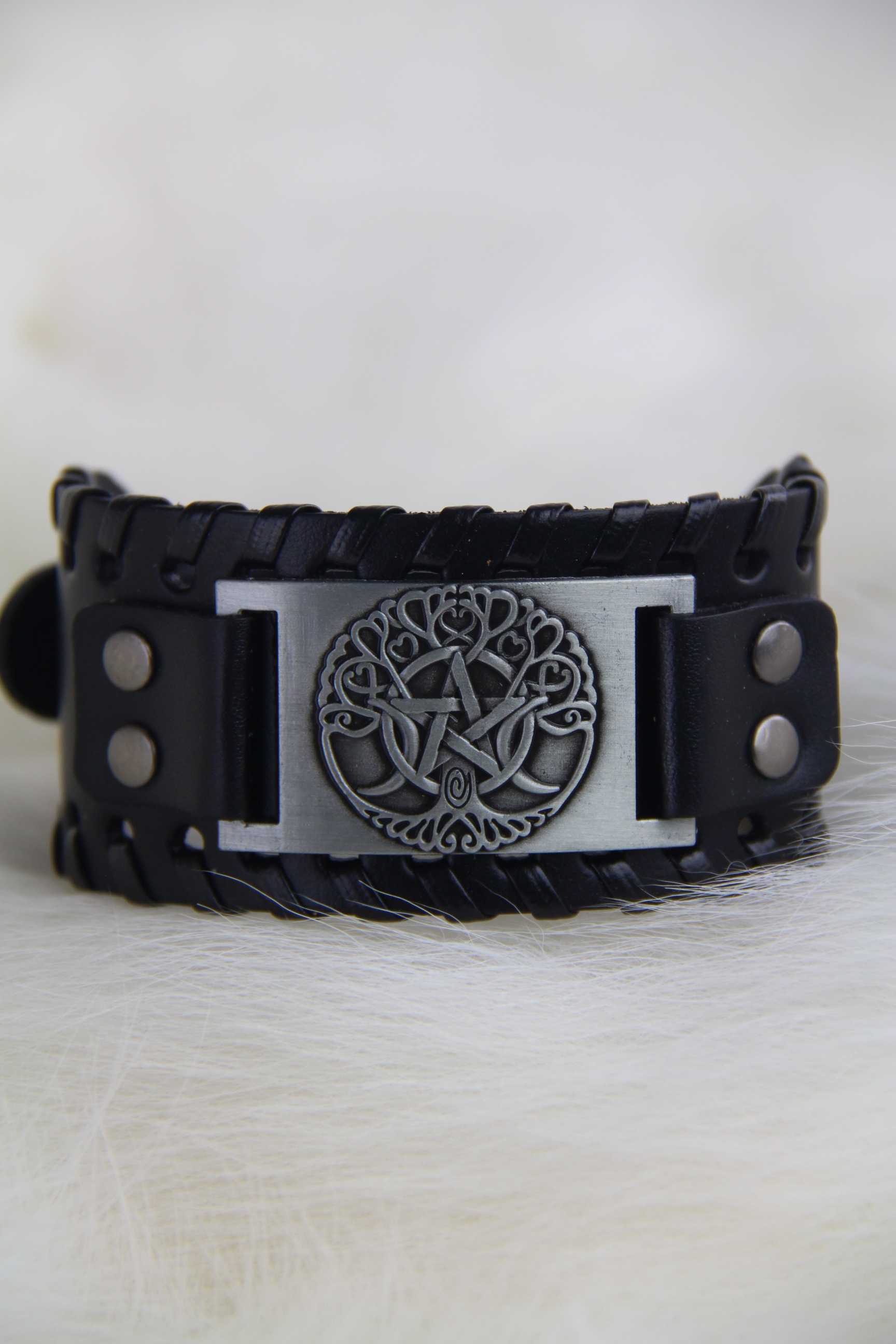 The Pentagram Tree of Life Bracelet Worn