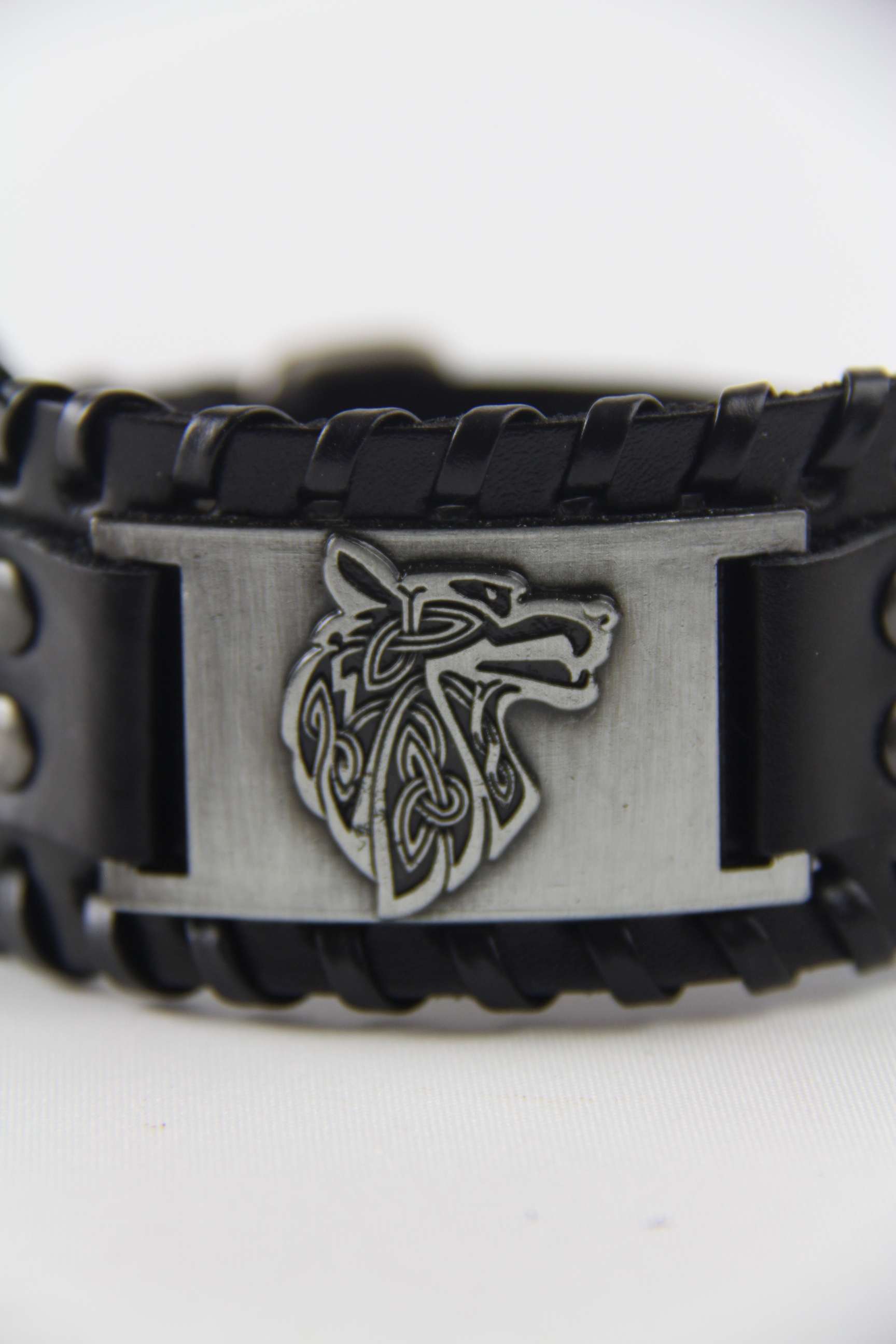 Wolf Leather Bracelet