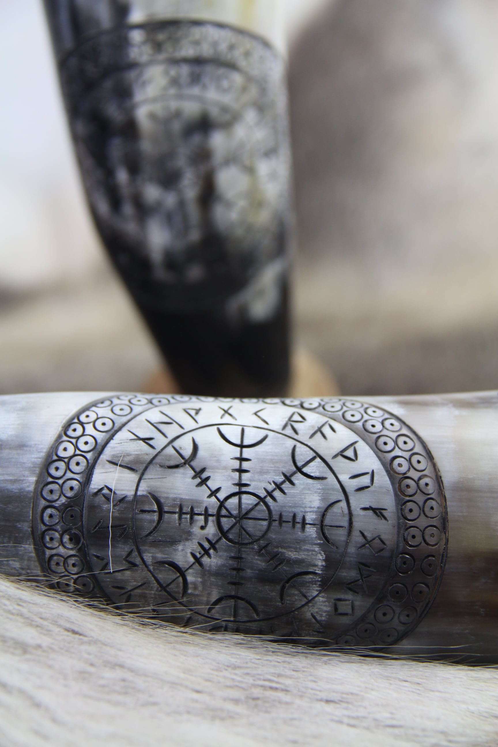 Vegvísir Drinking Horn