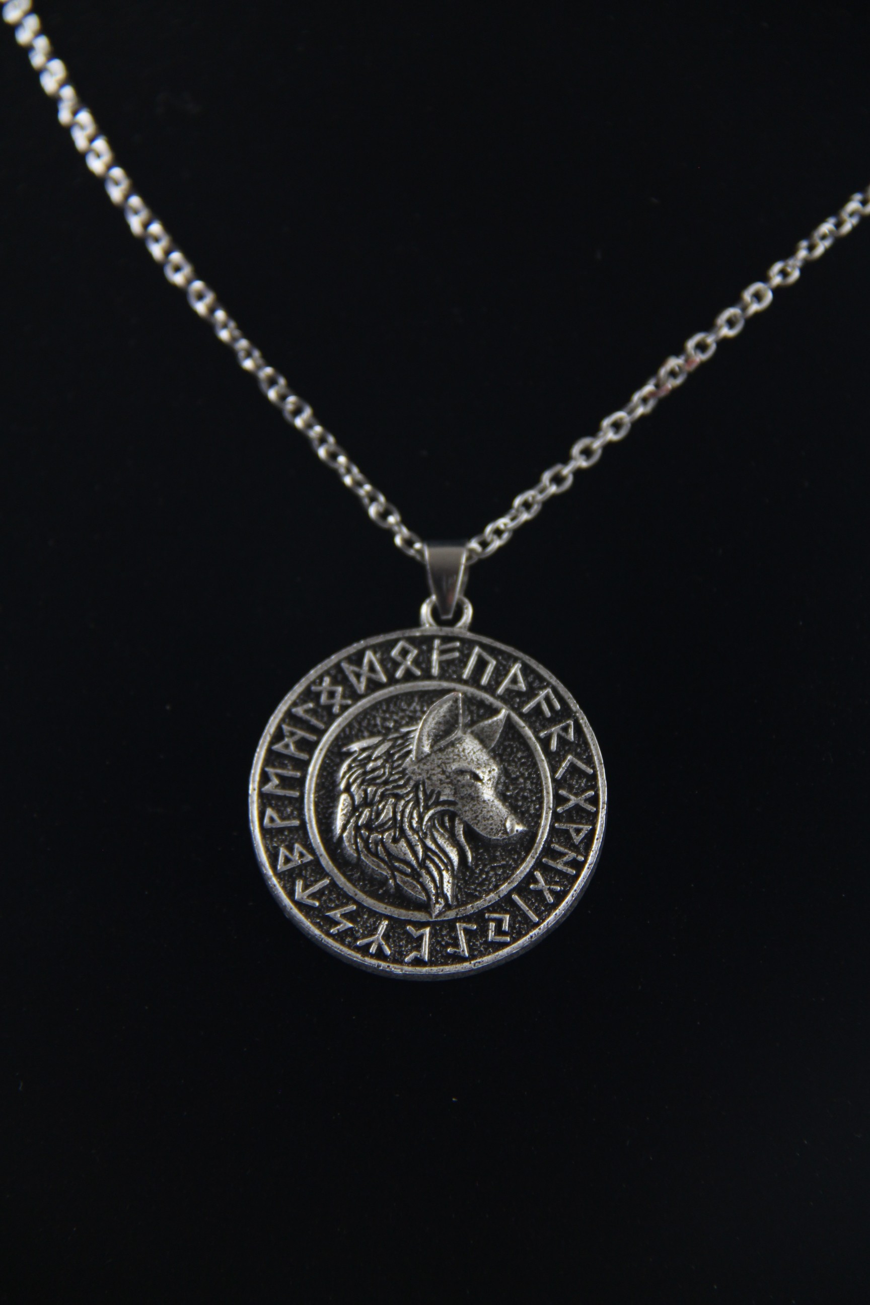 I am Wolf Necklace - Side View