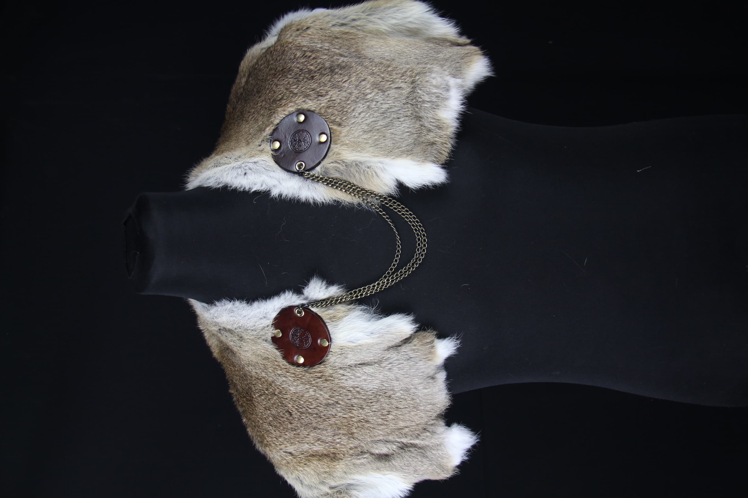 Grey and White Rabbit Mantle