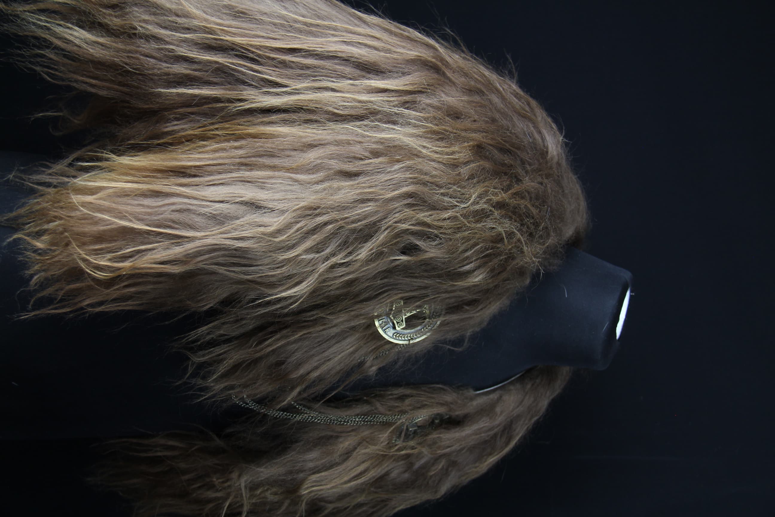 Rusty Brown Icelandic Sheep Mantle - Side View